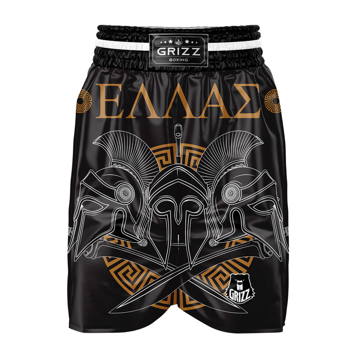 Labe Spartan Molon Print Boxing Shorts-grizzshop