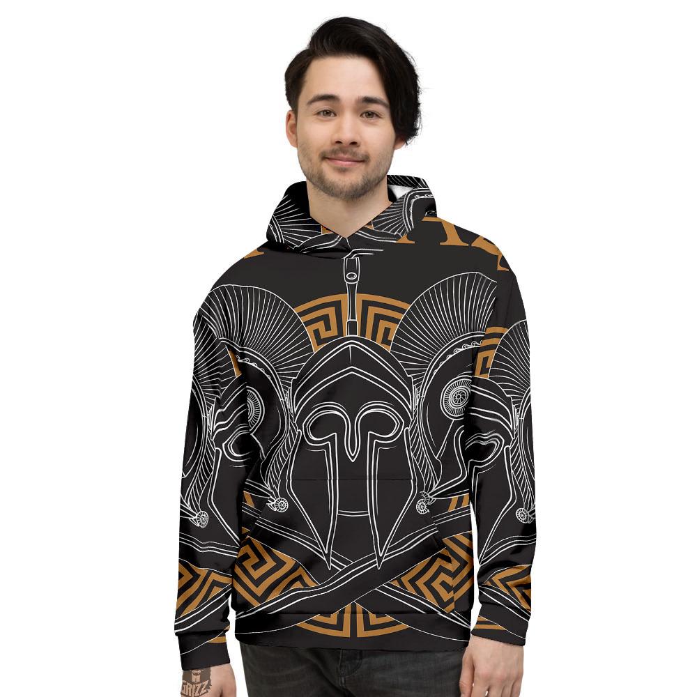 Labe Spartan Molon Print Men's Hoodie-grizzshop