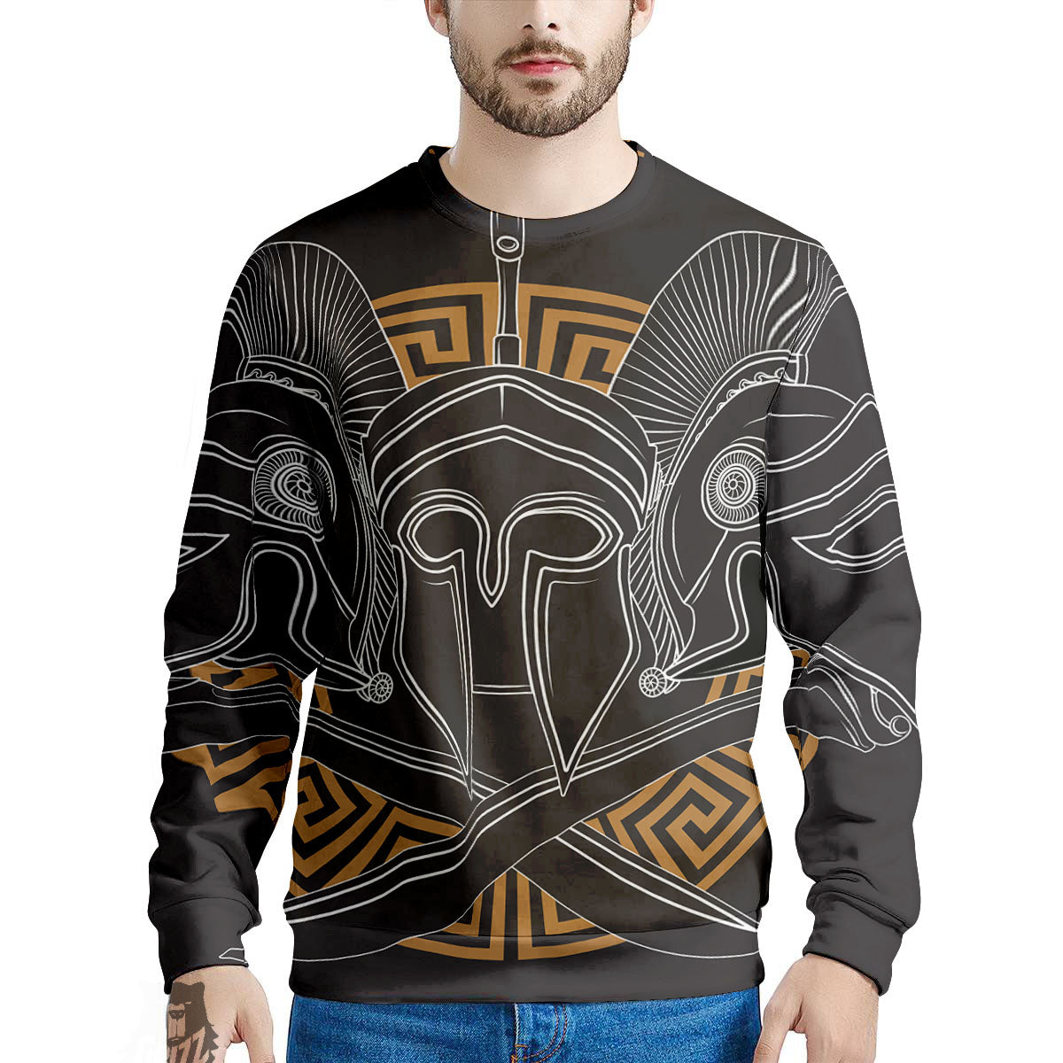 Labe Spartan Molon Print Men's Sweatshirt-grizzshop