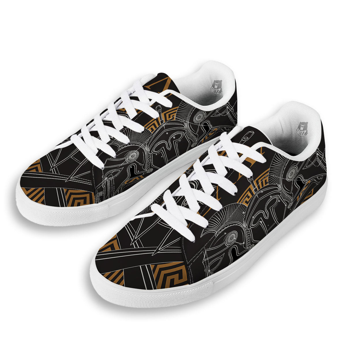 Labe Spartan Molon Print White Low Top Sneakers-grizzshop