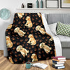 Labrador Dog Pattern Print Blanket-grizzshop