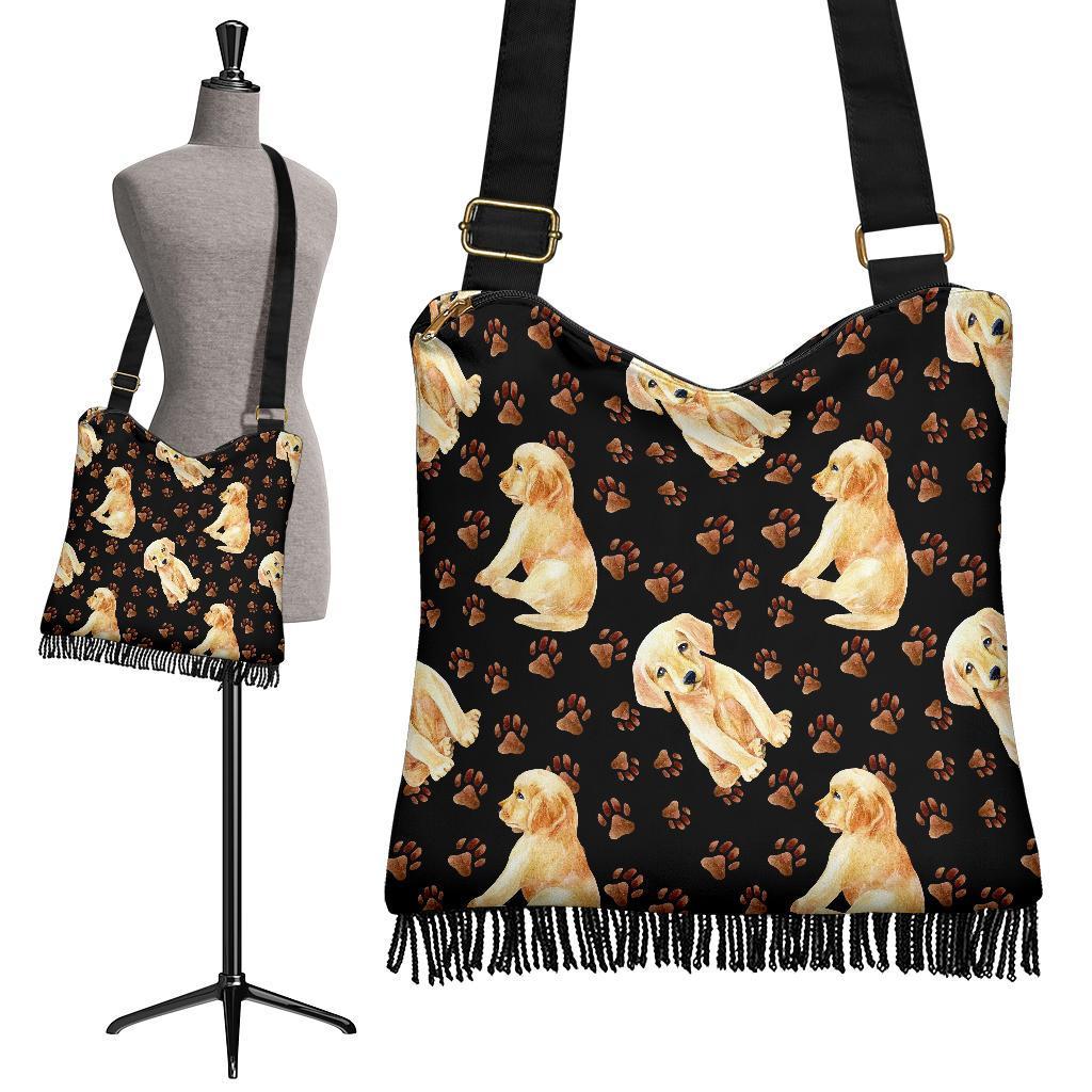 Labrador Dog Pattern Print Crossbody Bags-grizzshop