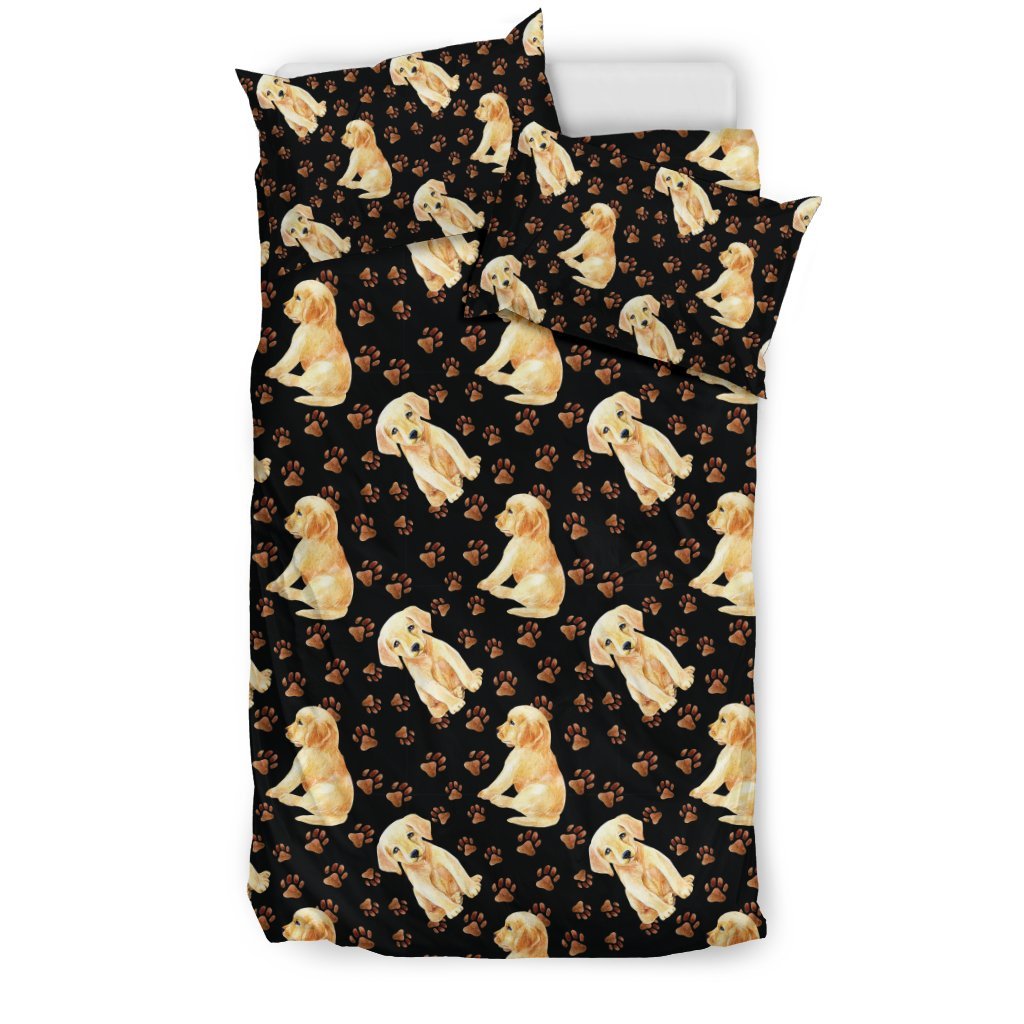 Labrador Dog Pattern Print Duvet Cover Bedding Set-grizzshop