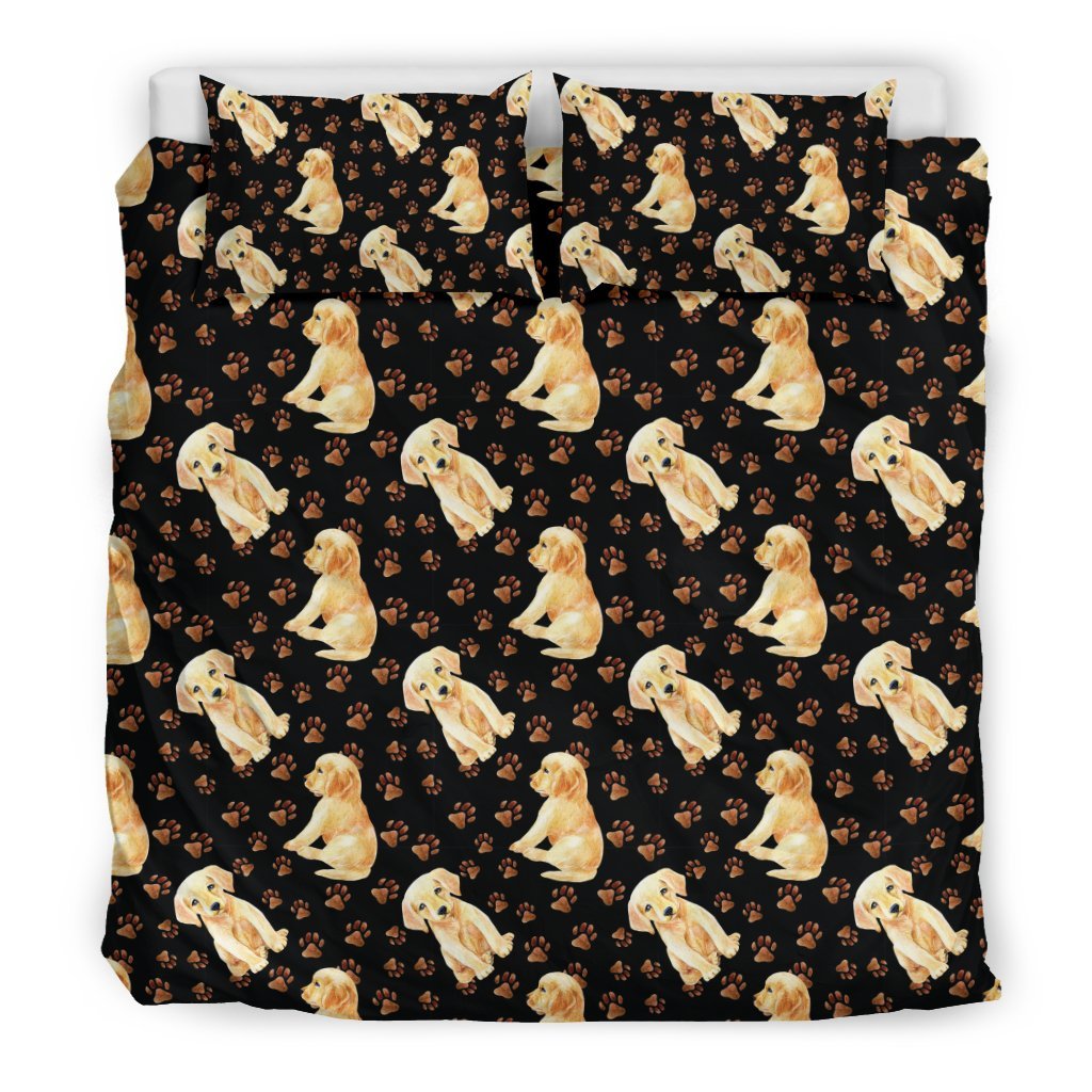 Labrador Dog Pattern Print Duvet Cover Bedding Set-grizzshop