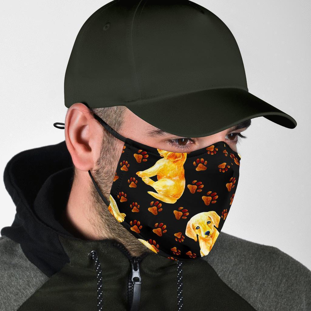 Labrador Dog Pattern Print Face Mask-grizzshop