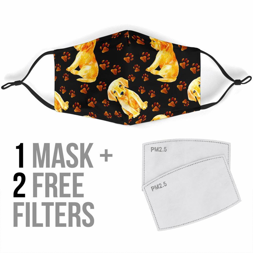 Labrador Dog Pattern Print Face Mask-grizzshop