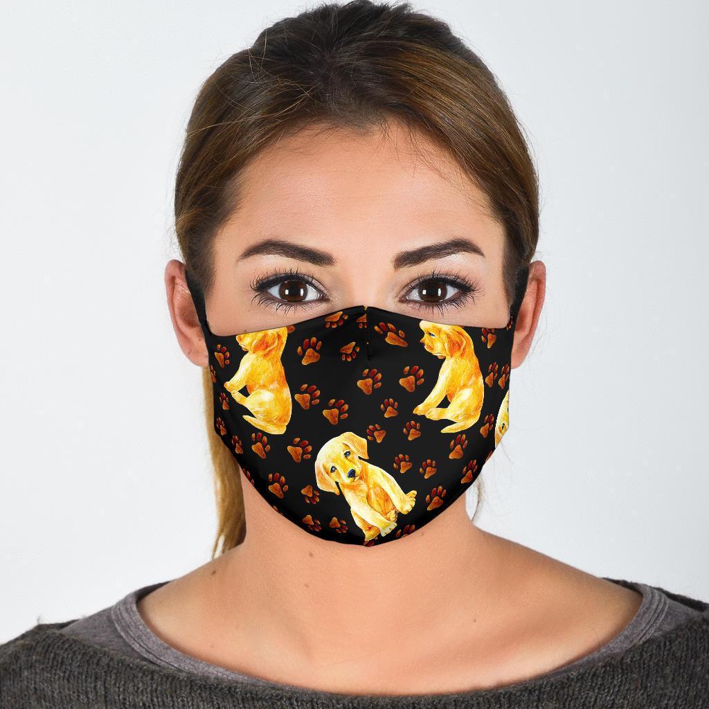 Labrador Dog Pattern Print Face Mask-grizzshop