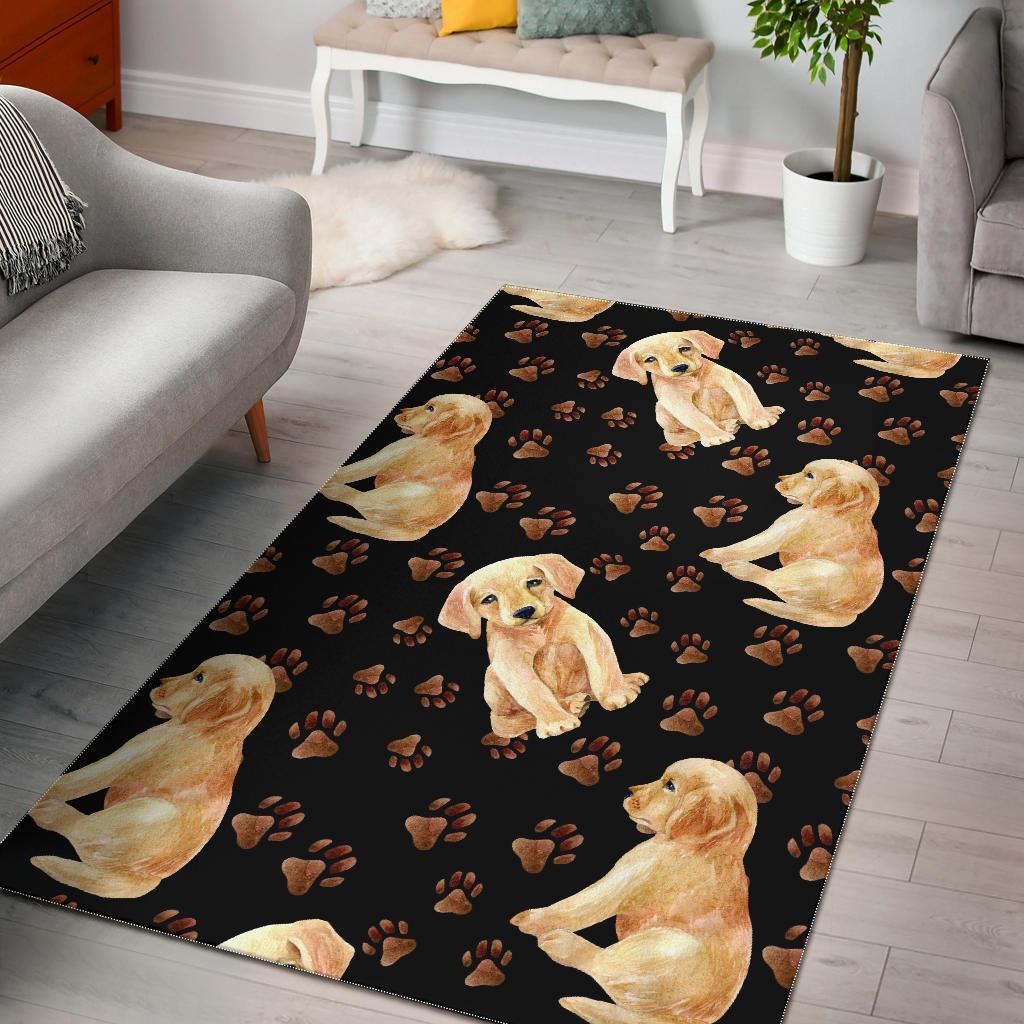 Labrador Dog Pattern Print Floor Mat-grizzshop