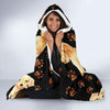 Labrador Dog Pattern Print Hooded Blanket-grizzshop