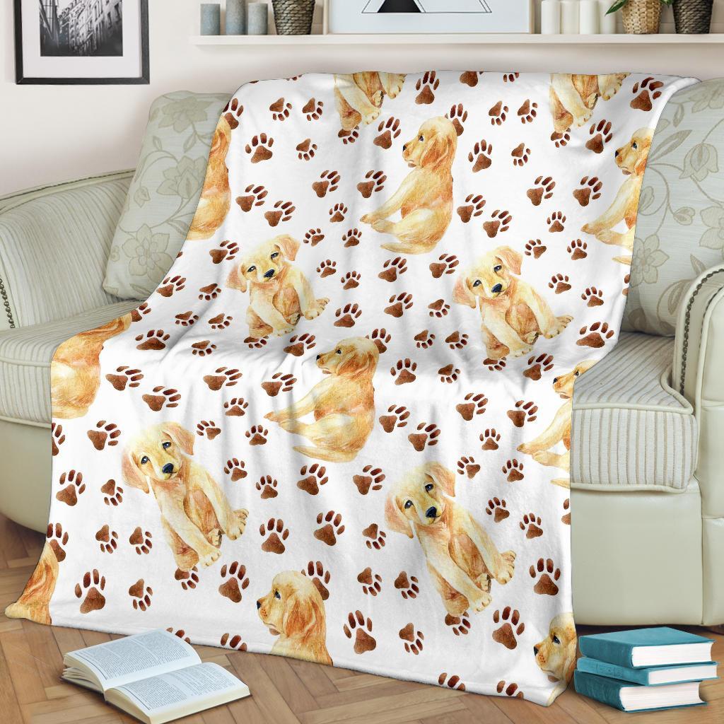 Labrador Dog Print Pattern Blanket-grizzshop