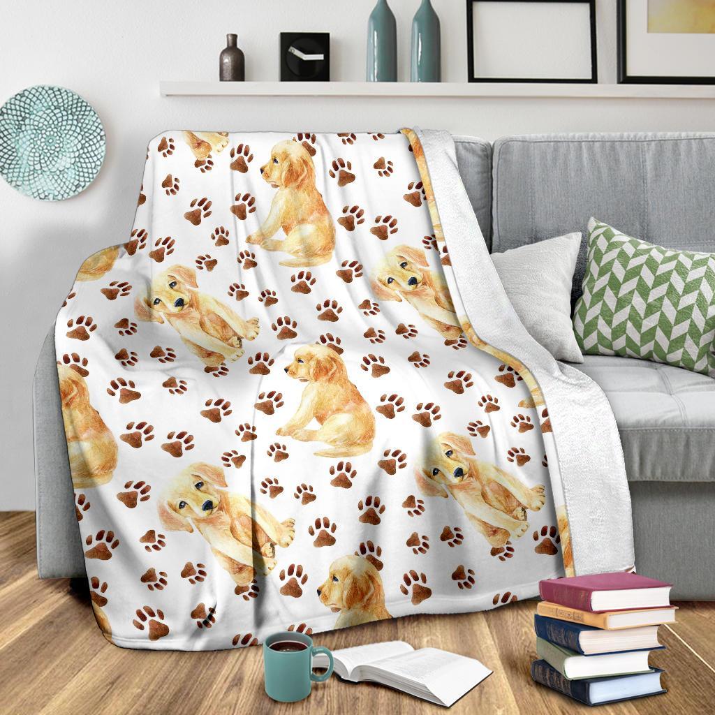 Labrador Dog Print Pattern Blanket-grizzshop