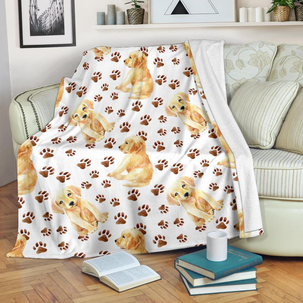 Labrador Dog Print Pattern Blanket-grizzshop