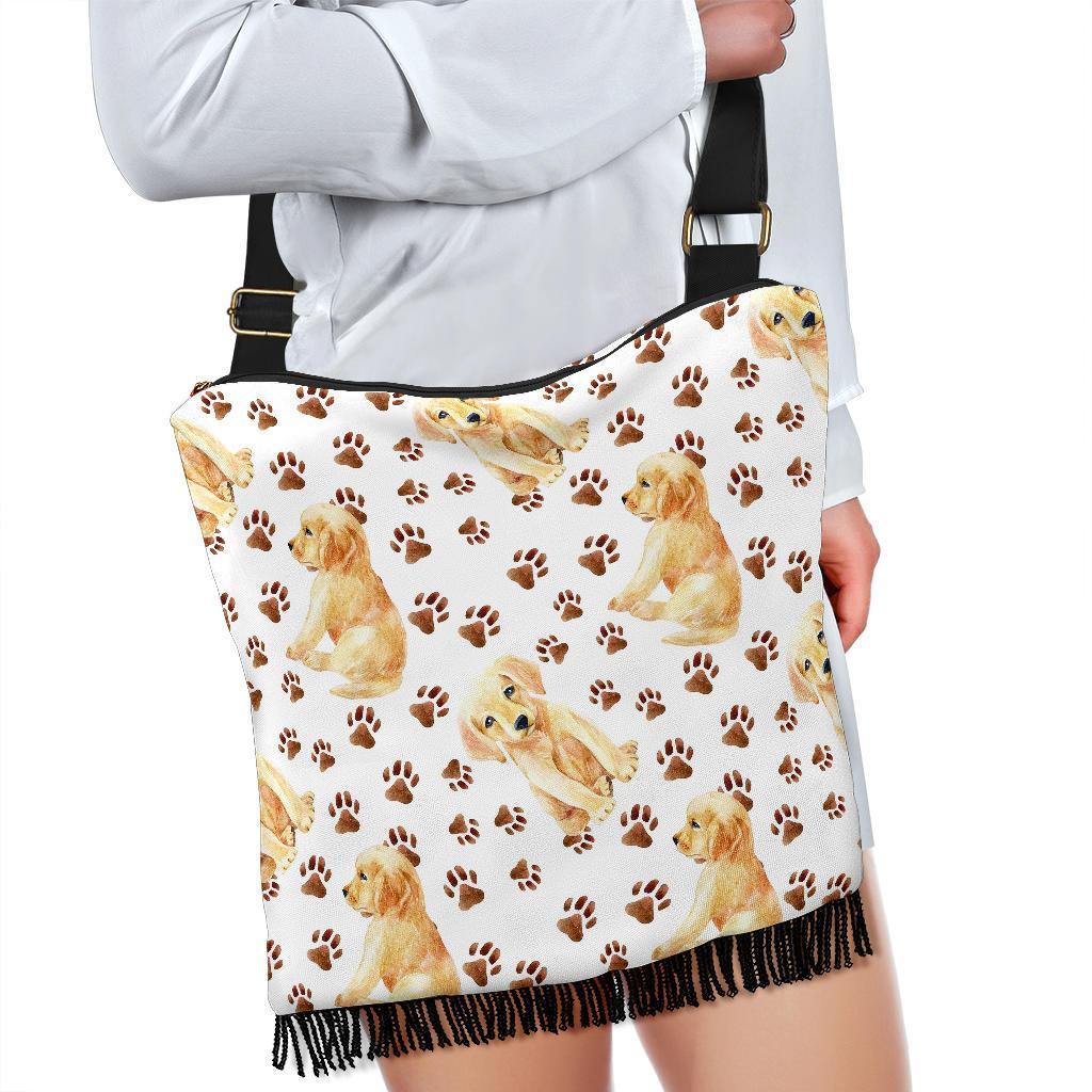 Labrador Dog Print Pattern Crossbody Bags-grizzshop