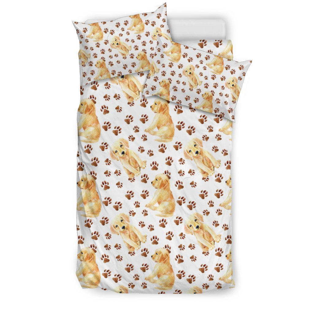 Labrador Dog Print Pattern Duvet Cover Bedding Set-grizzshop