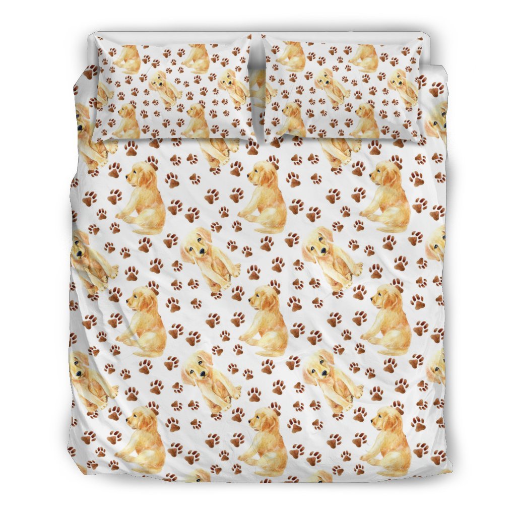 Labrador Dog Print Pattern Duvet Cover Bedding Set-grizzshop