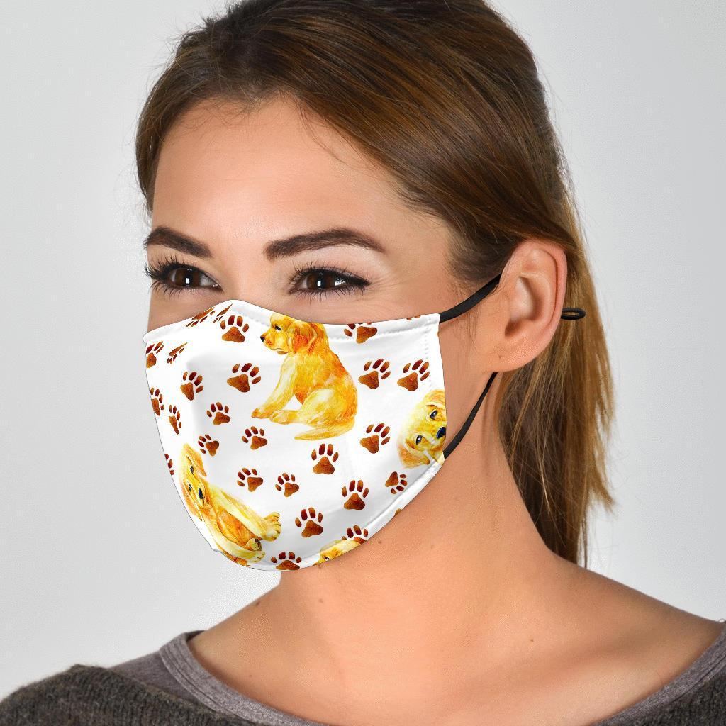 Labrador Dog Print Pattern Face Mask-grizzshop