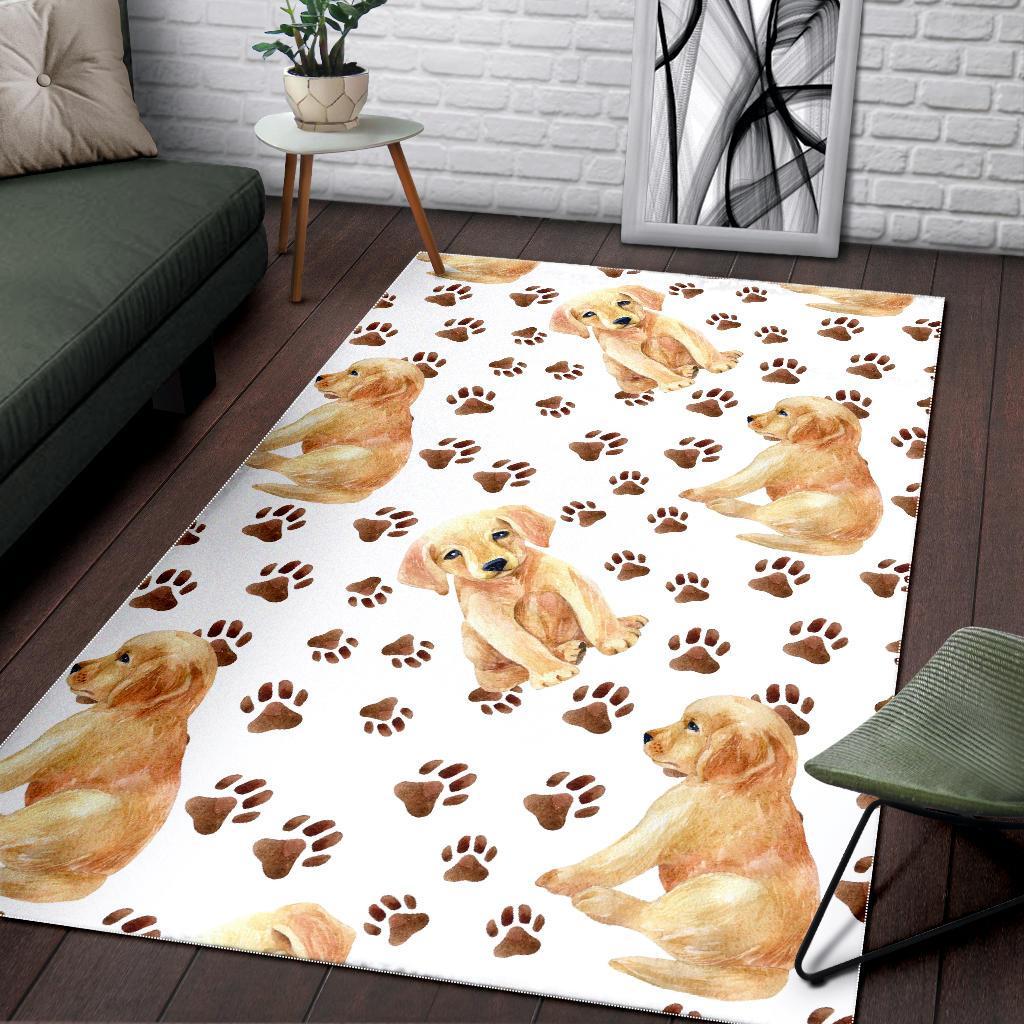 Labrador Dog Print Pattern Floor Mat-grizzshop