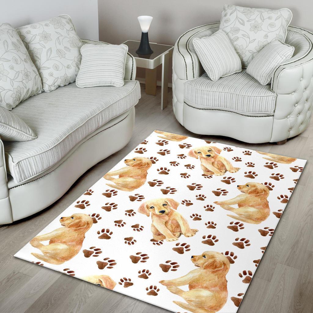 Labrador Dog Print Pattern Floor Mat-grizzshop