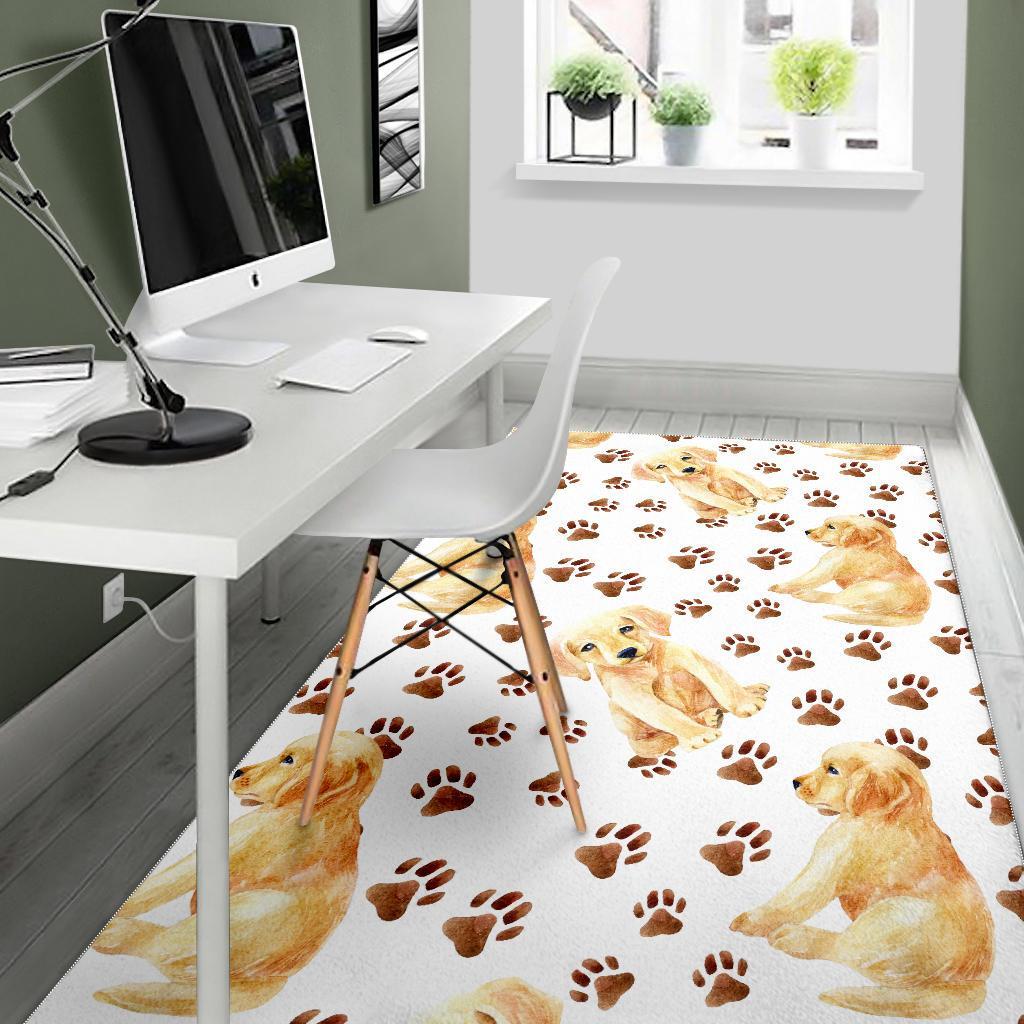 Labrador Dog Print Pattern Floor Mat-grizzshop