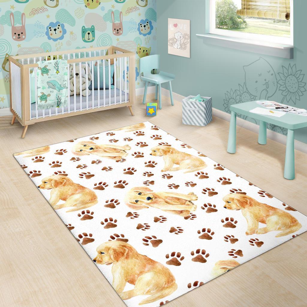 Labrador Dog Print Pattern Floor Mat-grizzshop