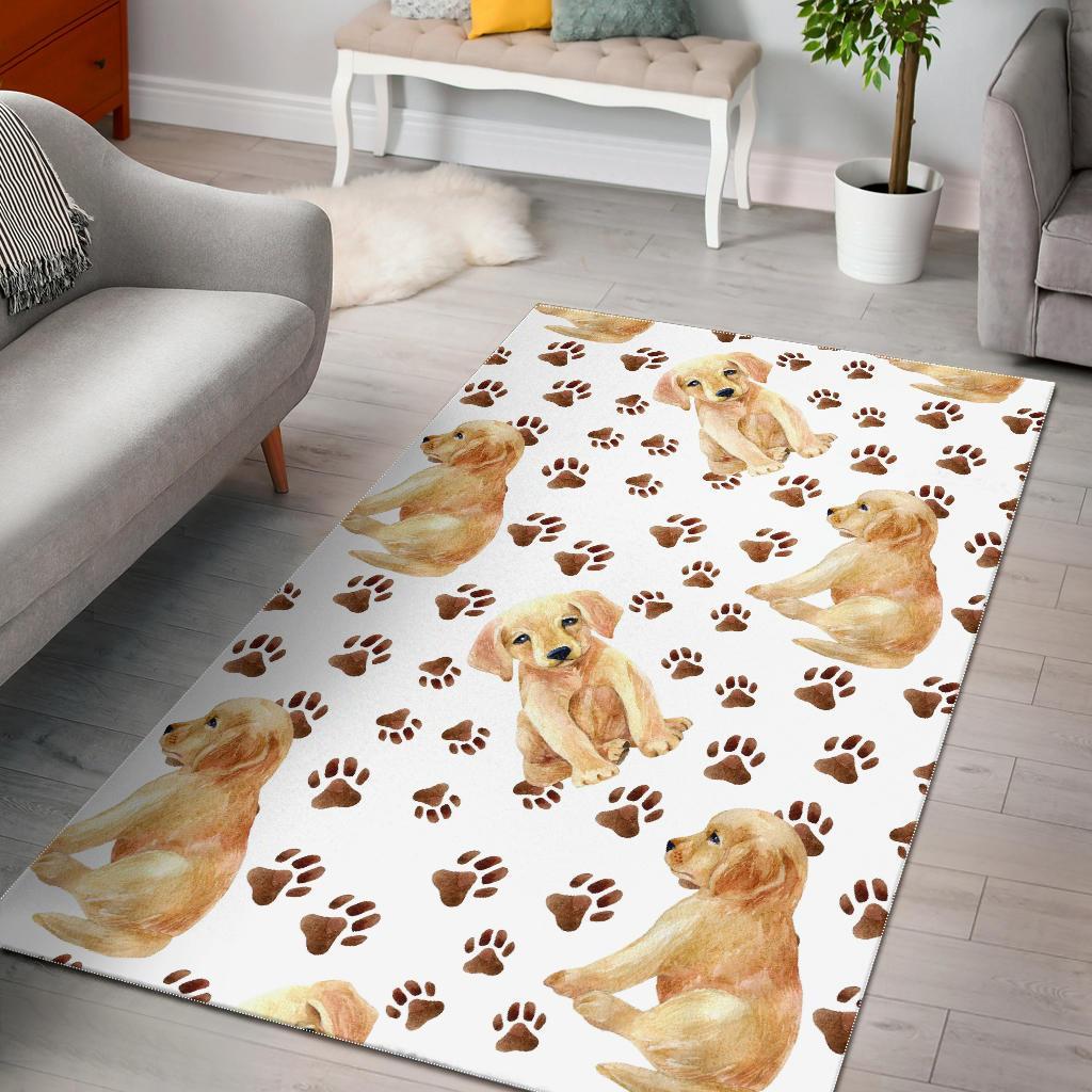 Labrador Dog Print Pattern Floor Mat-grizzshop