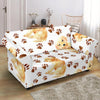 Labrador Dog Print Pattern Loveseat Cover-grizzshop