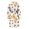 Labrador Dog Print Pattern Men Long Robe-grizzshop