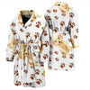 Labrador Dog Print Pattern Men Long Robe-grizzshop