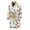 Labrador Dog Print Pattern Men Long Robe-grizzshop