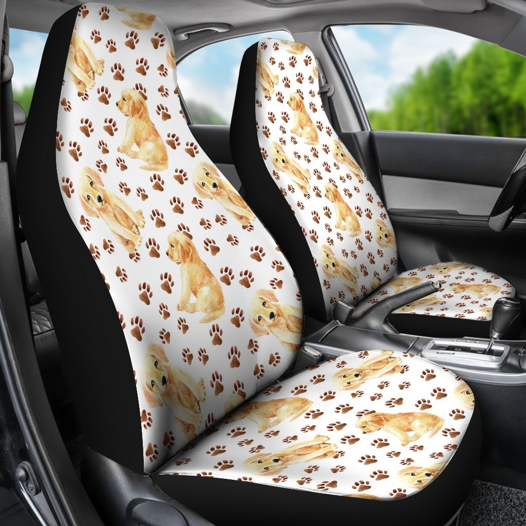 Labrador Dog Print Pattern Universal Fit Car Seat Cover-grizzshop