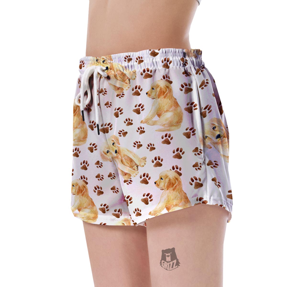 Labrador Dog Print Pattern Women's Shorts-grizzshop