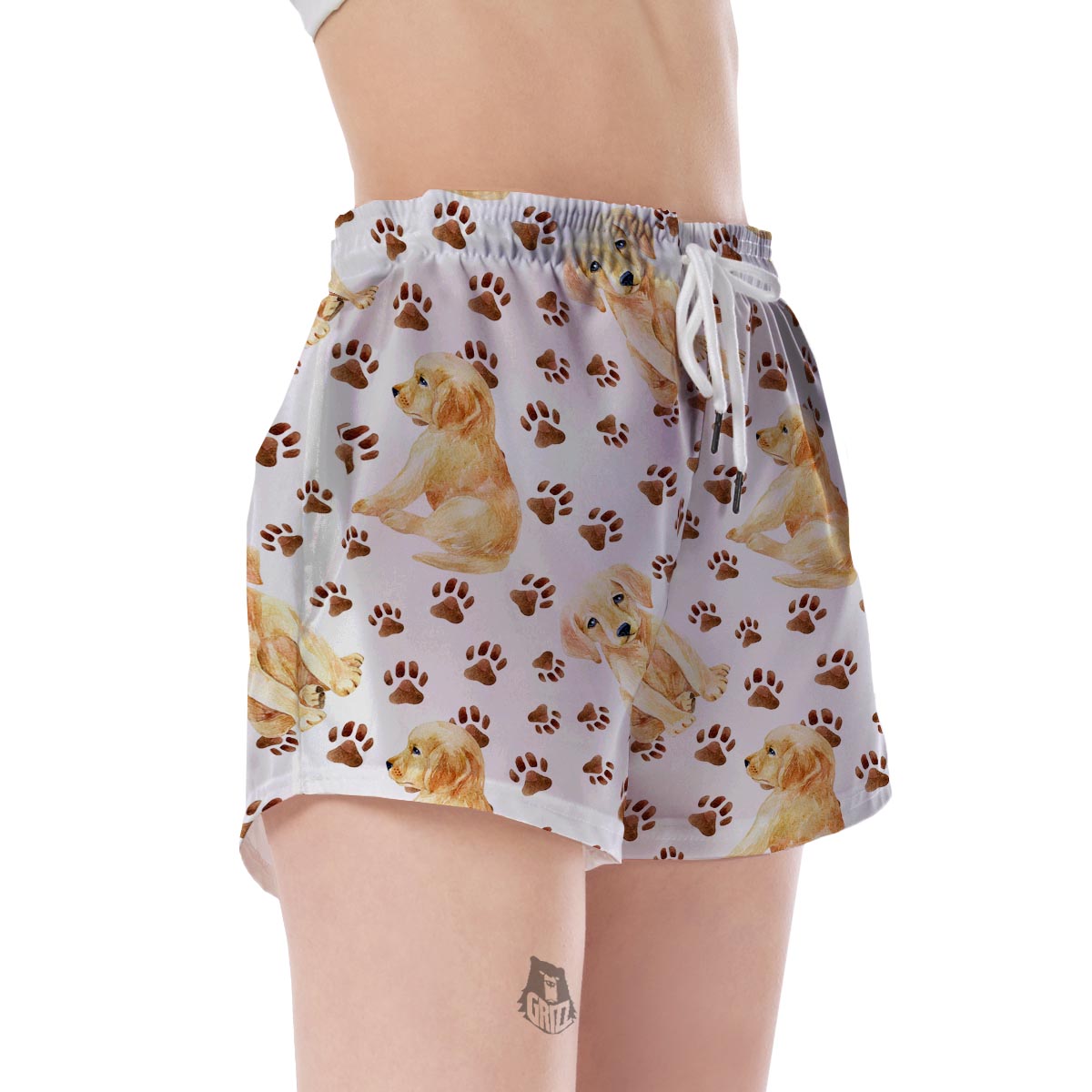 Labrador Dog Print Pattern Women's Shorts-grizzshop