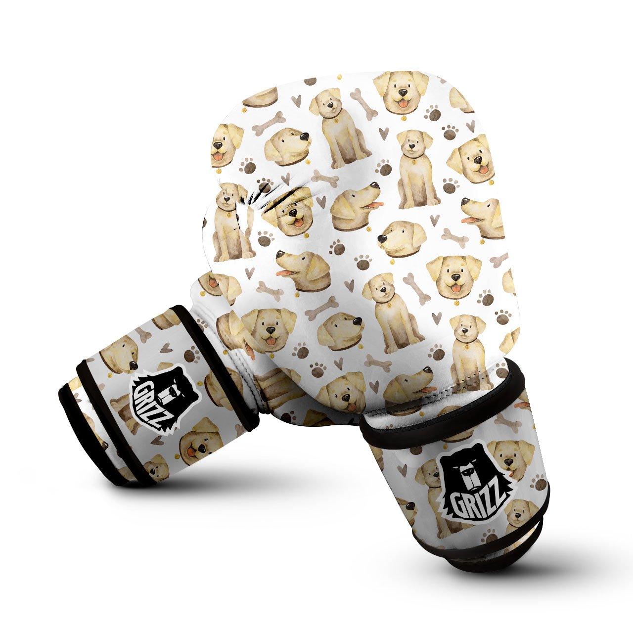 Labrador Retriever Happy Print Pattern Boxing Gloves-grizzshop