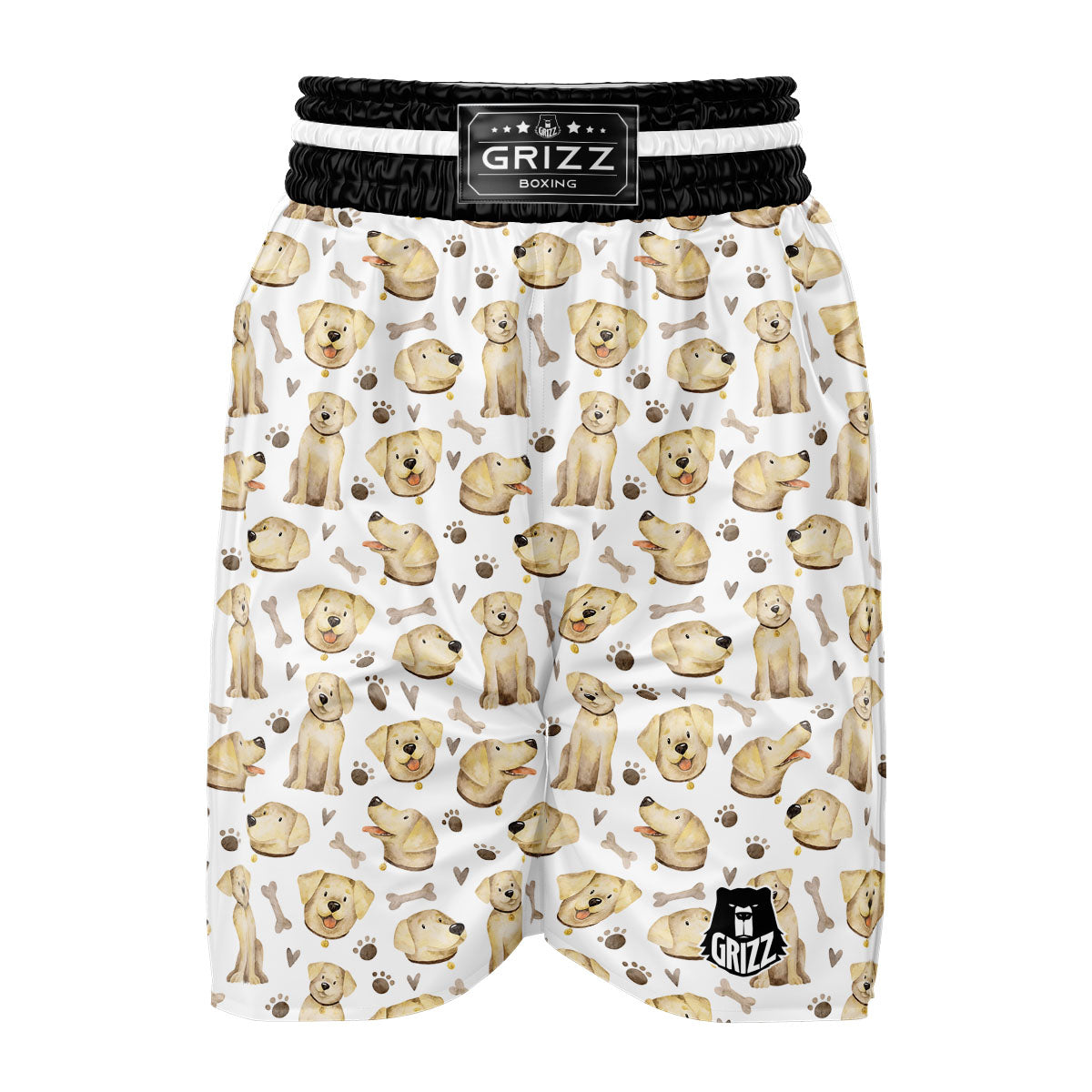 Labrador Retriever Happy Print Pattern Boxing Shorts-grizzshop
