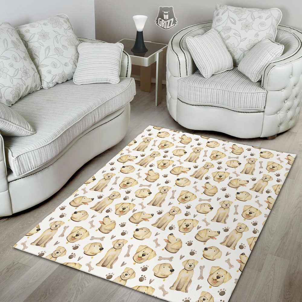 Labrador Retriever Happy Print Pattern Floor Mat-grizzshop