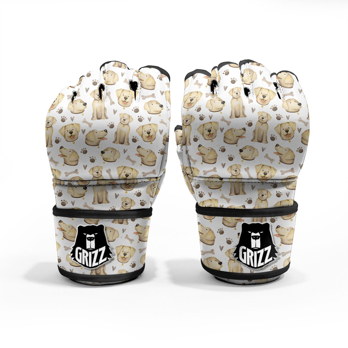 Labrador Retriever Happy Print Pattern MMA Gloves-grizzshop