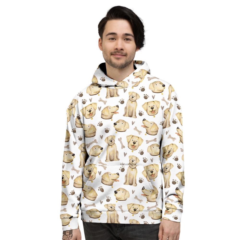 Labrador Retriever Happy Print Pattern Men's Hoodie-grizzshop