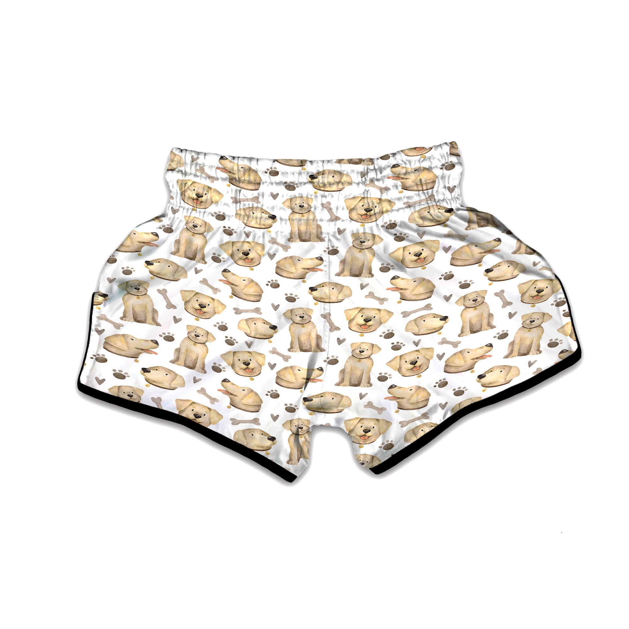 Labrador Retriever Happy Print Pattern Muay Thai Boxing Shorts-grizzshop