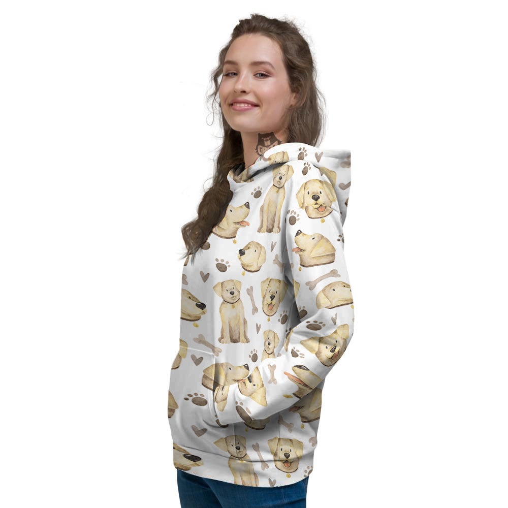 Labrador Retriever Happy Print Pattern Women's Hoodie-grizzshop
