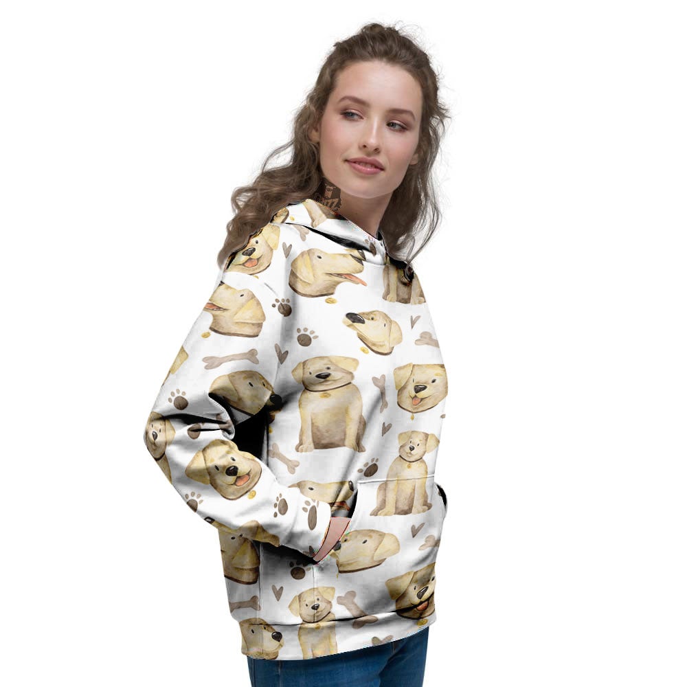 Labrador Retriever Happy Print Pattern Women's Hoodie-grizzshop