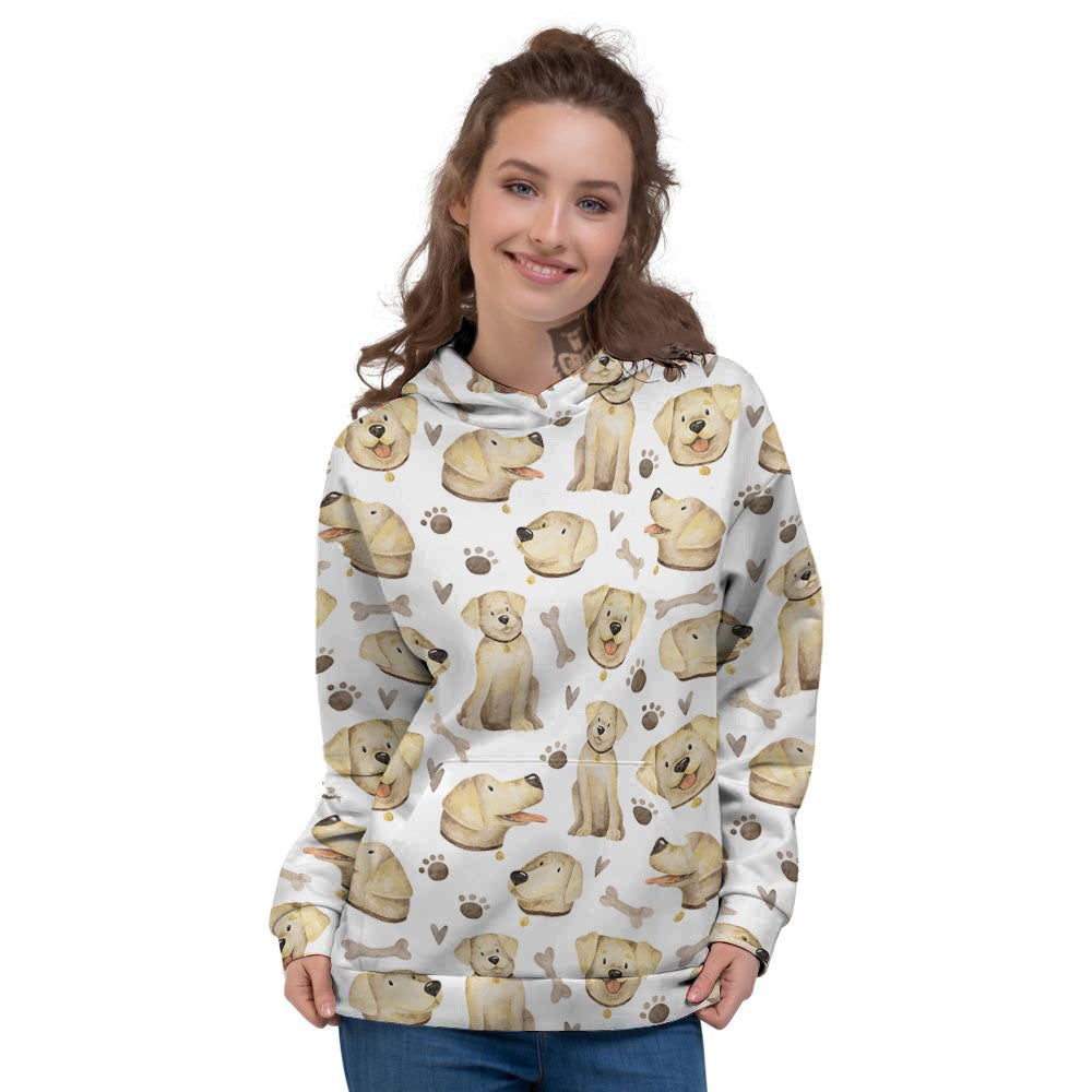 Labrador Retriever Happy Print Pattern Women's Hoodie-grizzshop