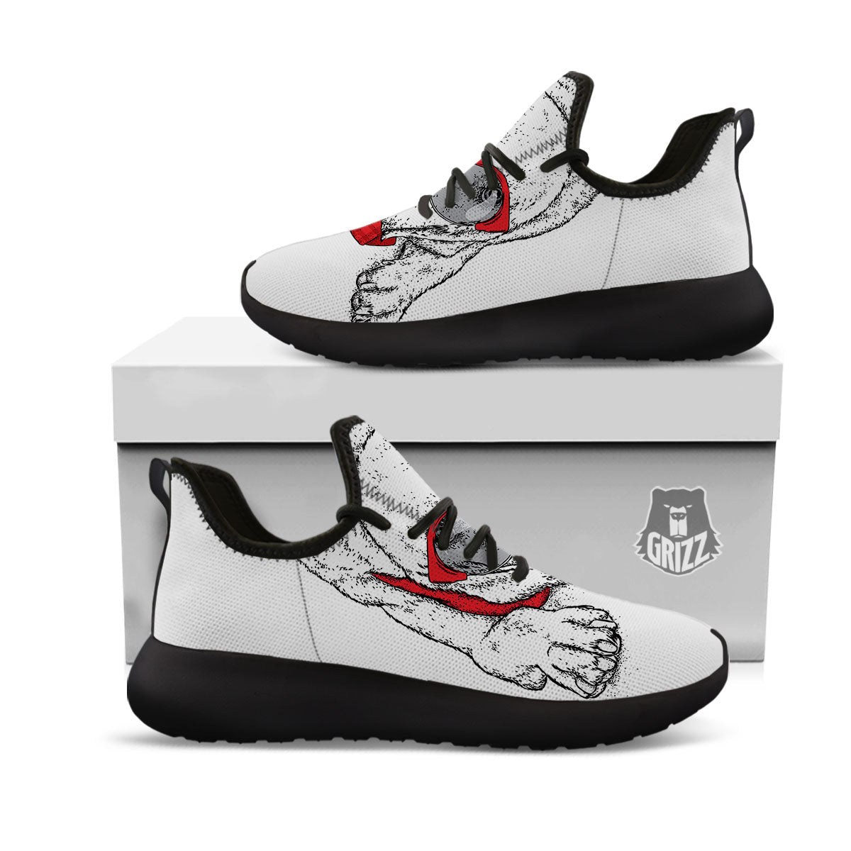 Labrador Retriever Hipster Print Black Athletic Shoes-grizzshop