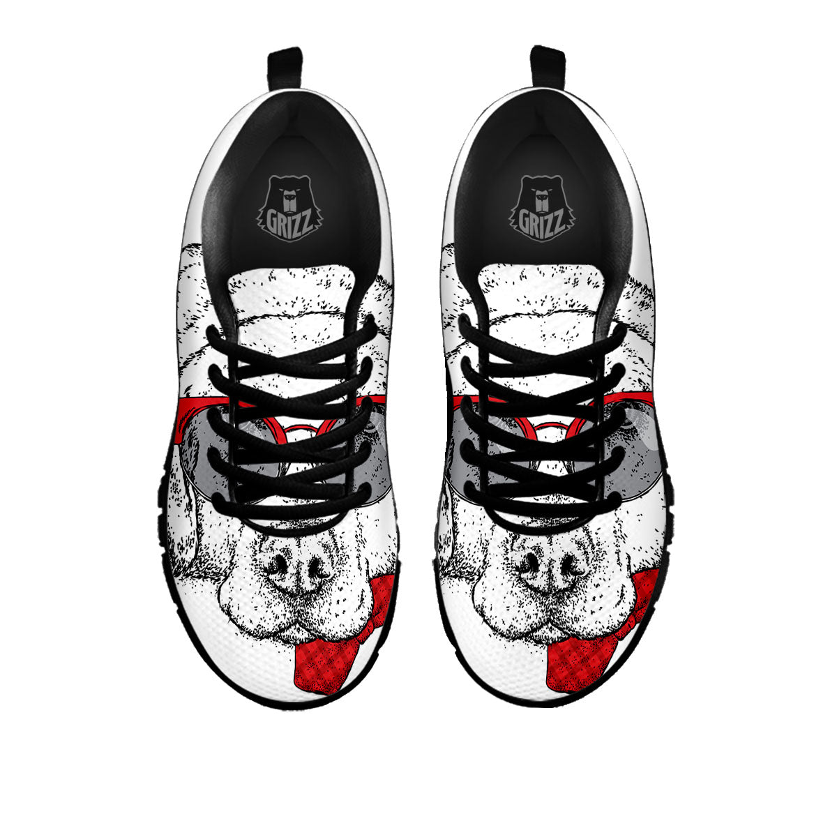 Labrador Retriever Hipster Print Black Sneaker-grizzshop