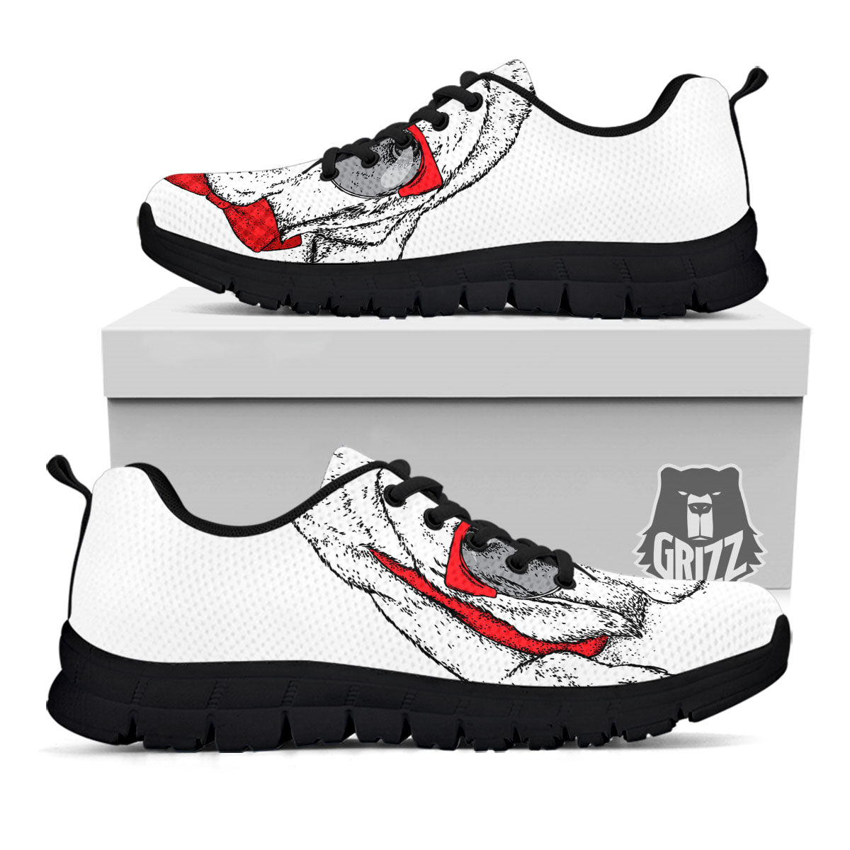 Labrador Retriever Hipster Print Black Sneaker-grizzshop