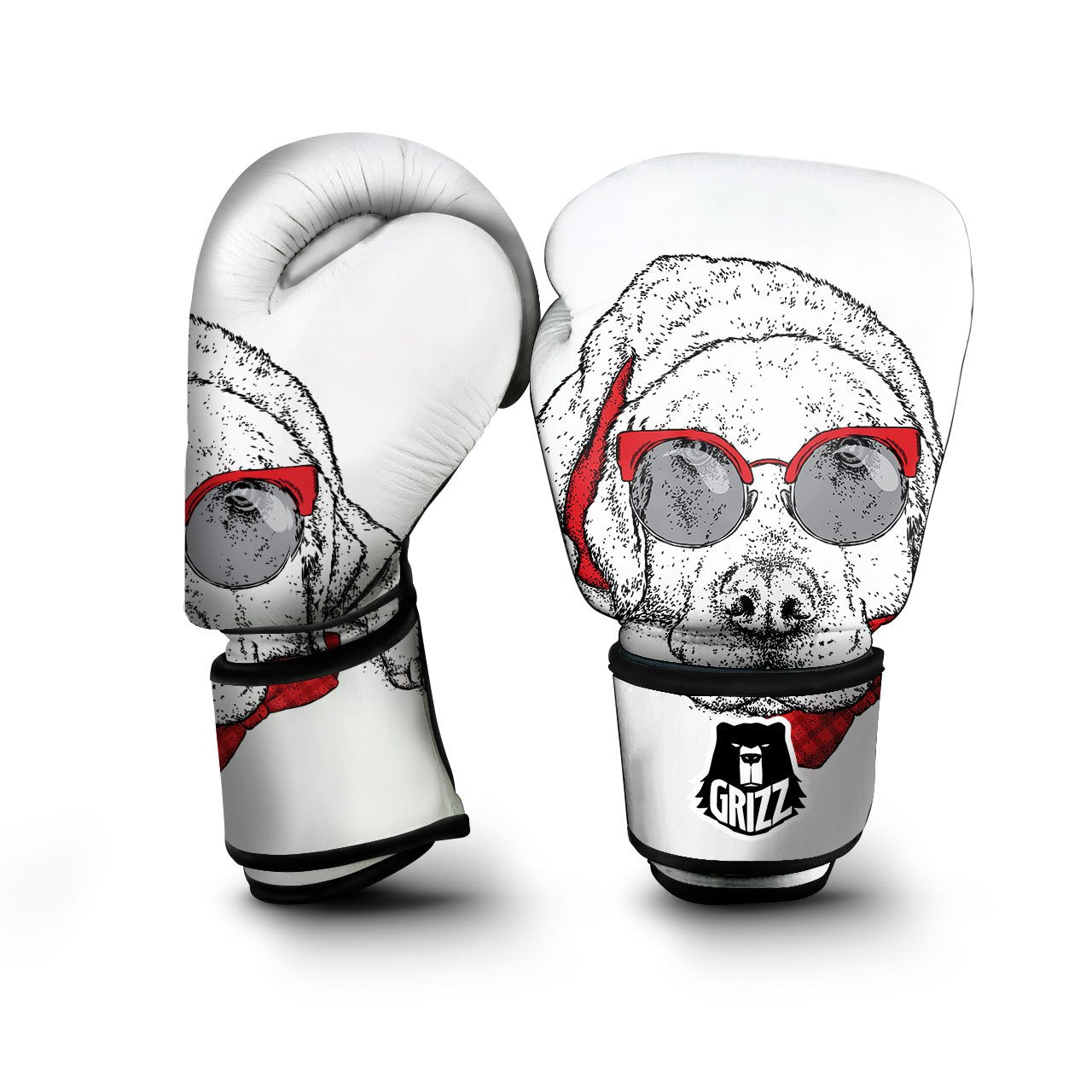 Labrador Retriever Hipster Print Boxing Gloves-grizzshop