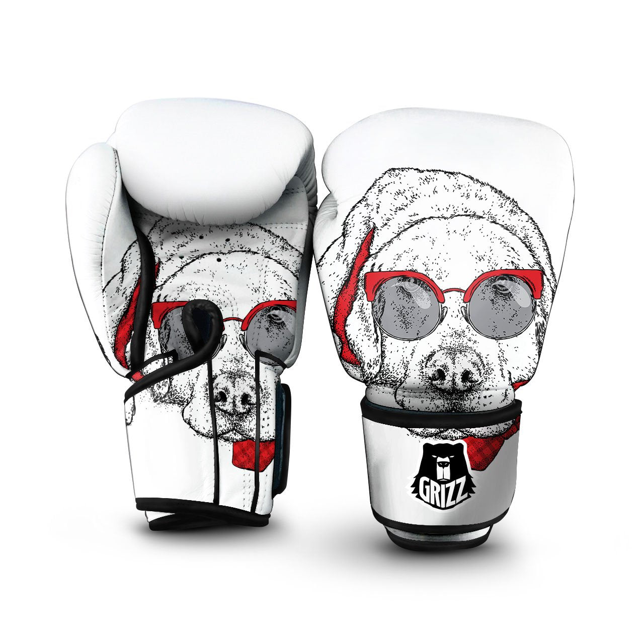 Labrador Retriever Hipster Print Boxing Gloves-grizzshop