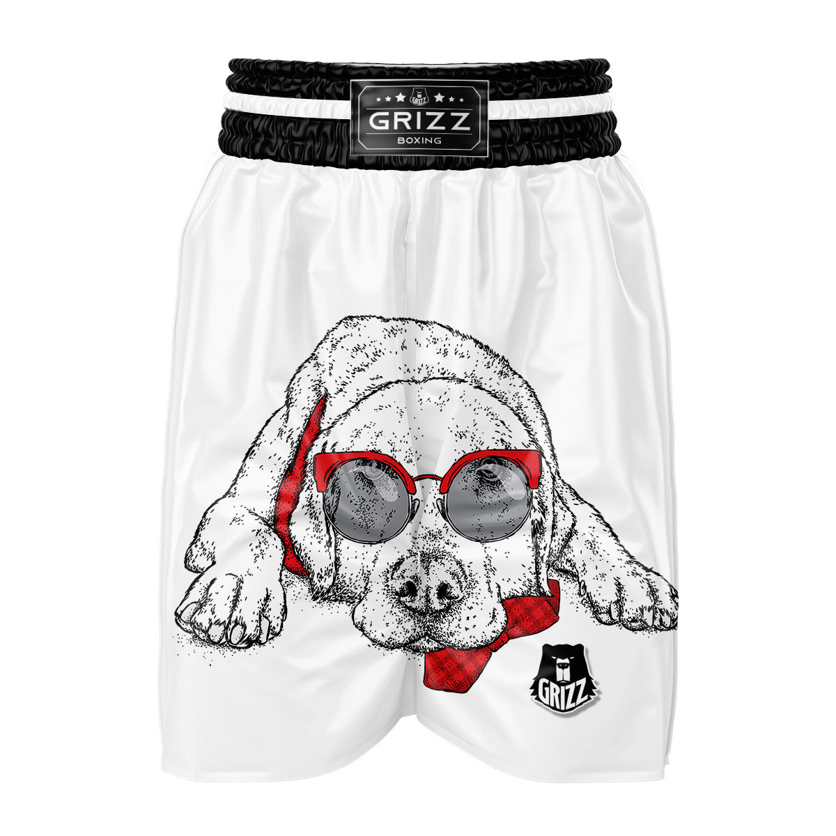 Labrador Retriever Hipster Print Boxing Shorts-grizzshop