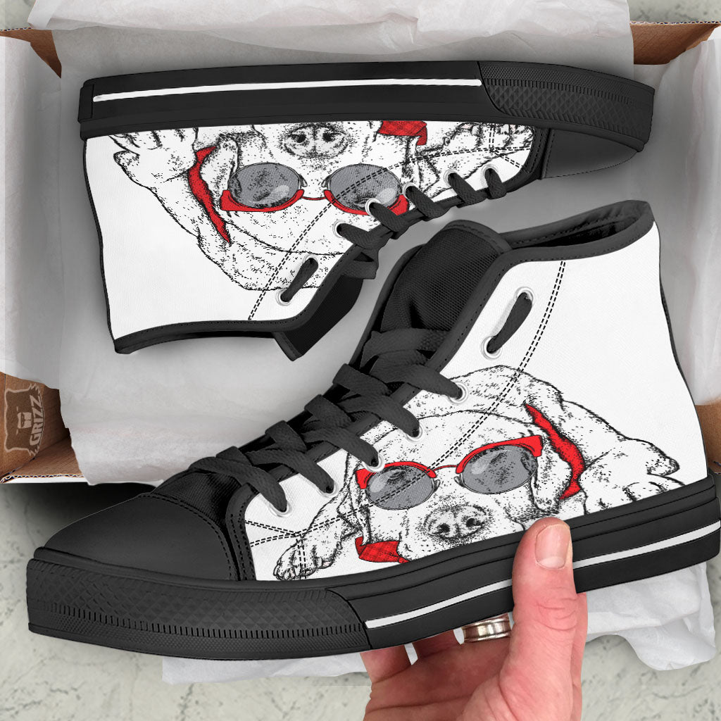 Labrador Retriever Hipster Print High Top Shoes-grizzshop