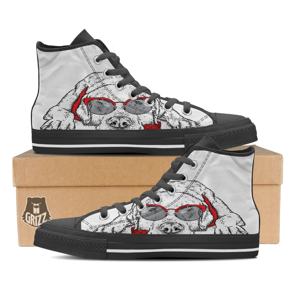 Labrador Retriever Hipster Print High Top Shoes-grizzshop