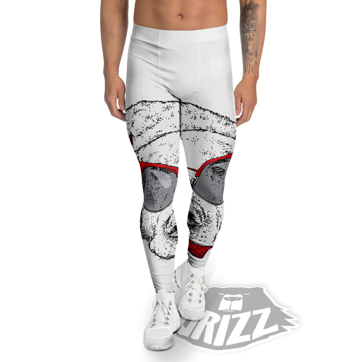Labrador Retriever Hipster Print Men's Leggings-grizzshop